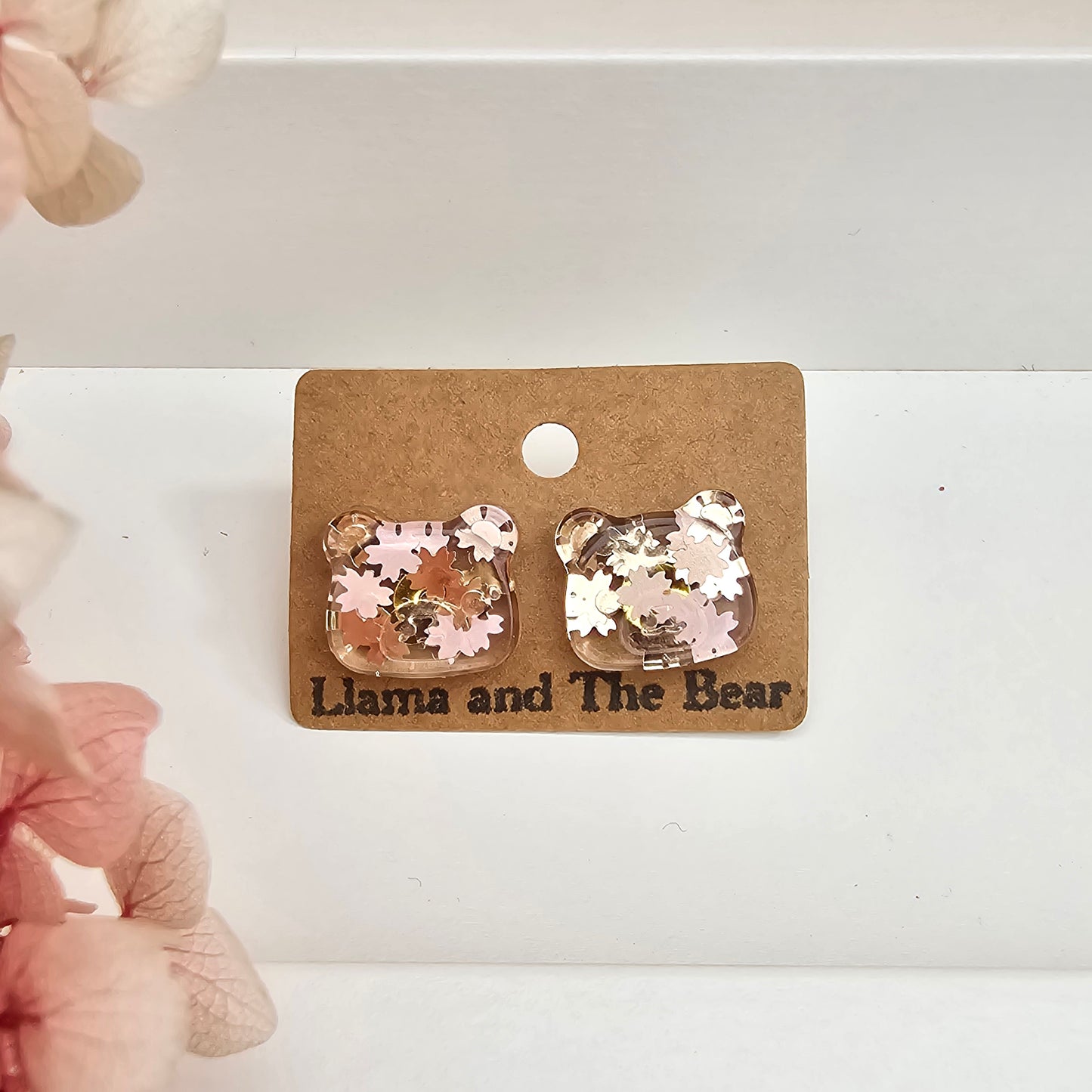 Resin bear earrings