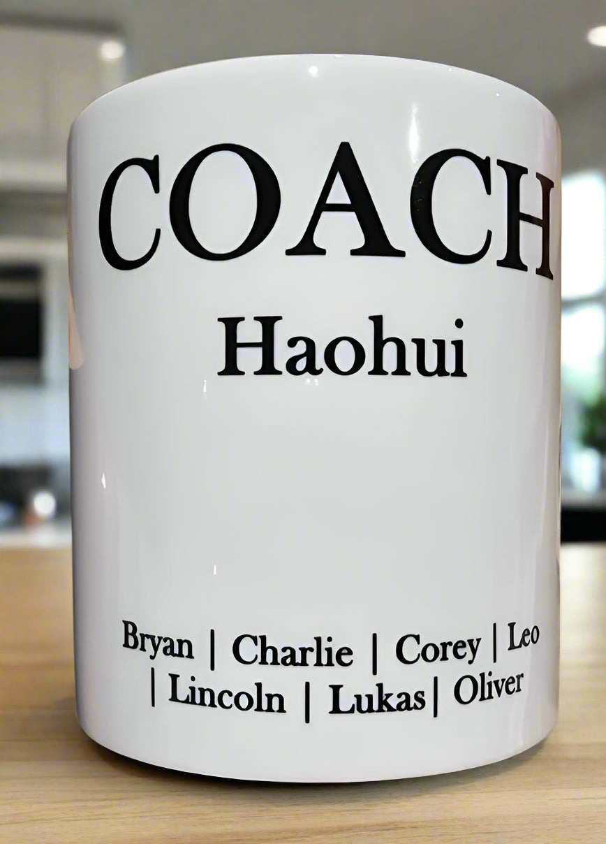 Personalised coach sports mug