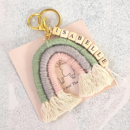 Personalised Rainbow Keychain