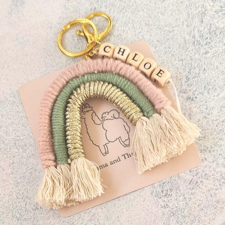 Personalised Rainbow Keychain