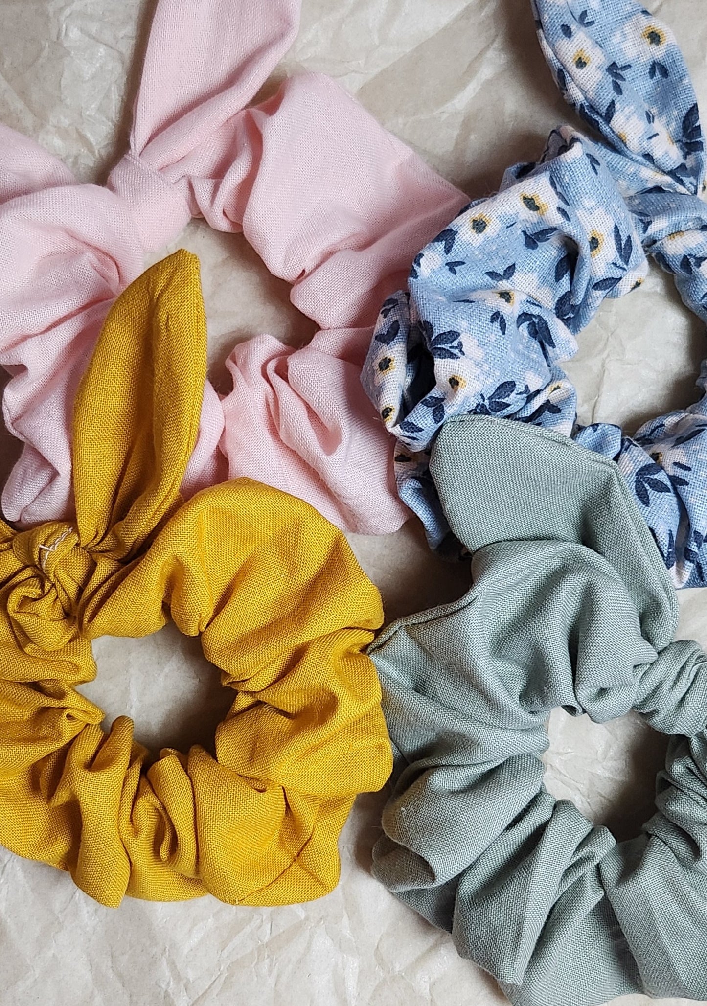Handmade scrunchies