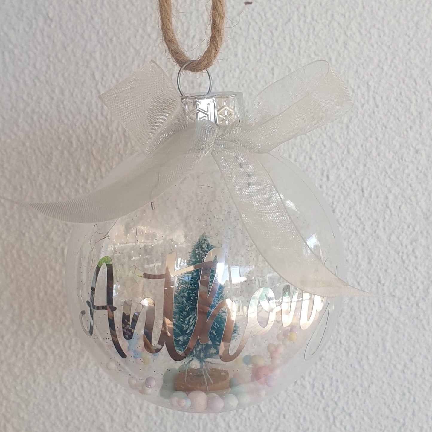 personalised christmas bauble
