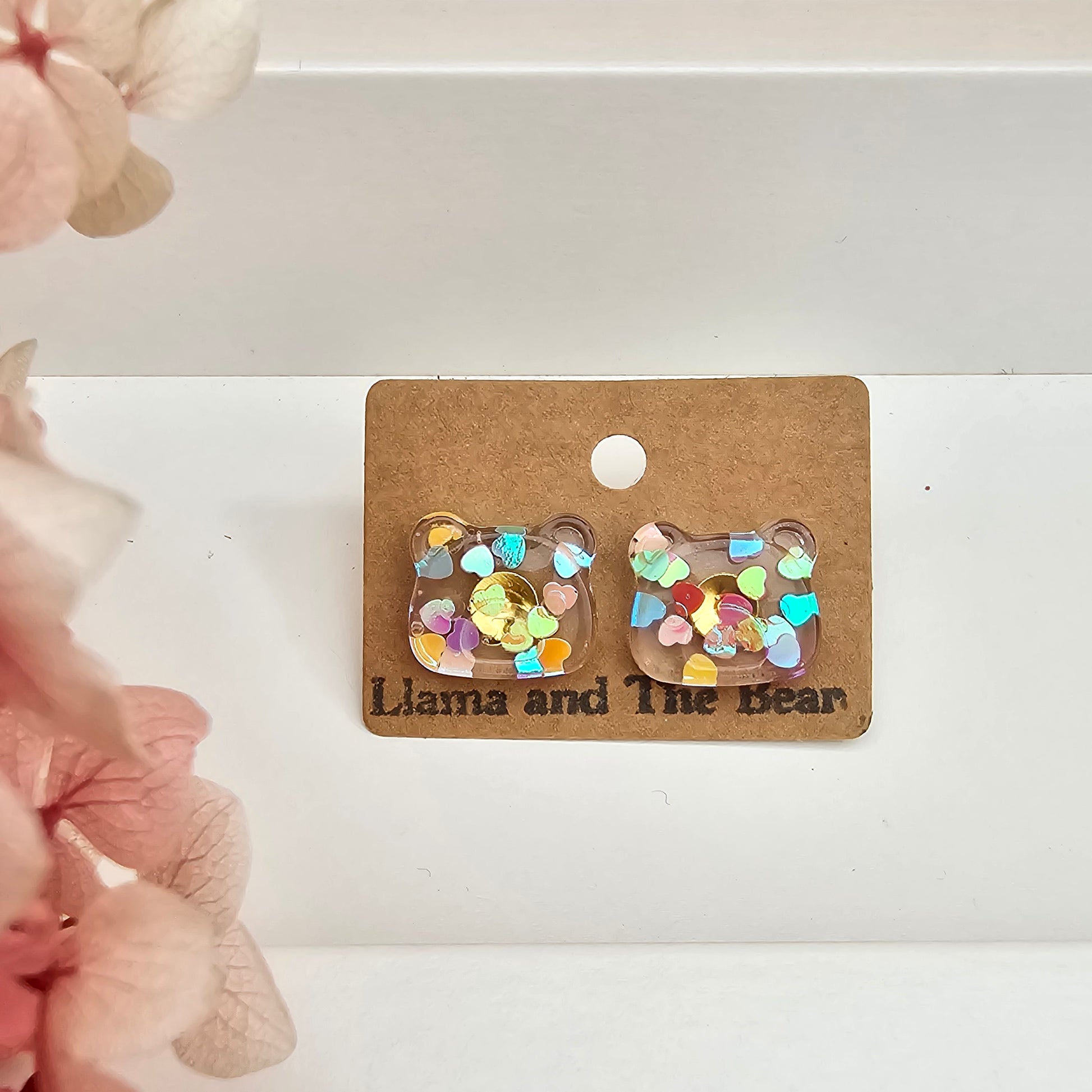 Colourful bear earrings