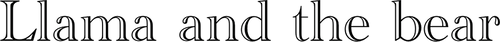 Llama and the bear