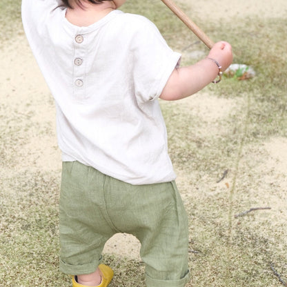Linen T-shirt and 3/4 pants
