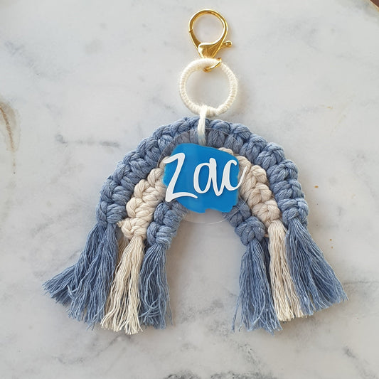 Blue Twist Keychain