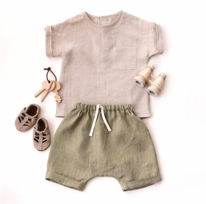 Linen T-shirt and 3/4 pants